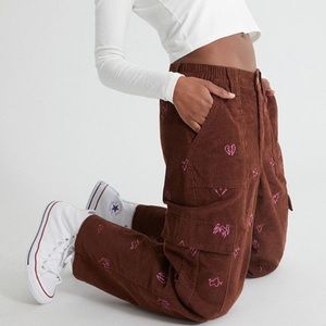 Heartbreaker Corduroy Cargo Elastic Waist Pants